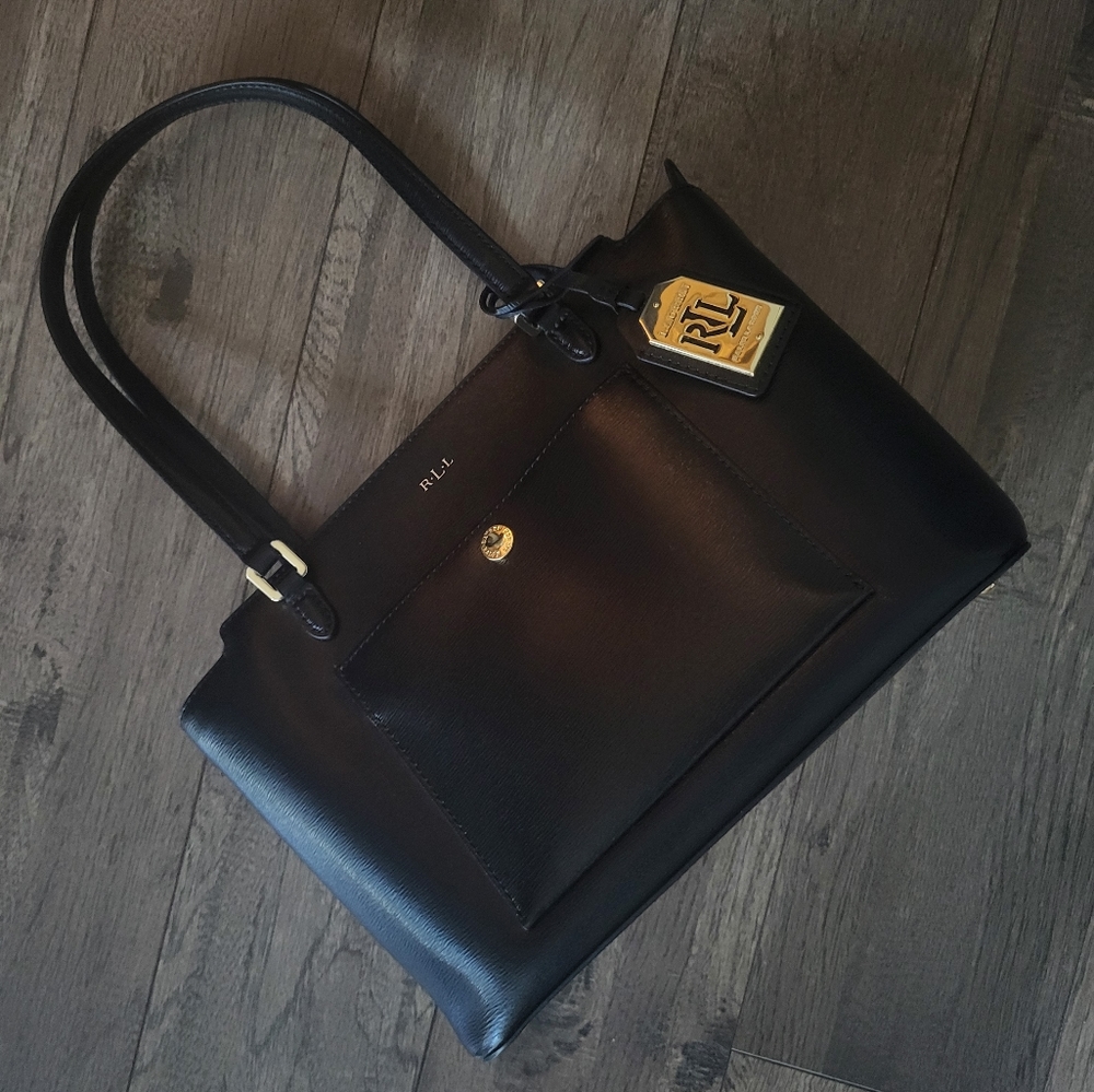 Ralph Lauren Black Cowleather Hangbag